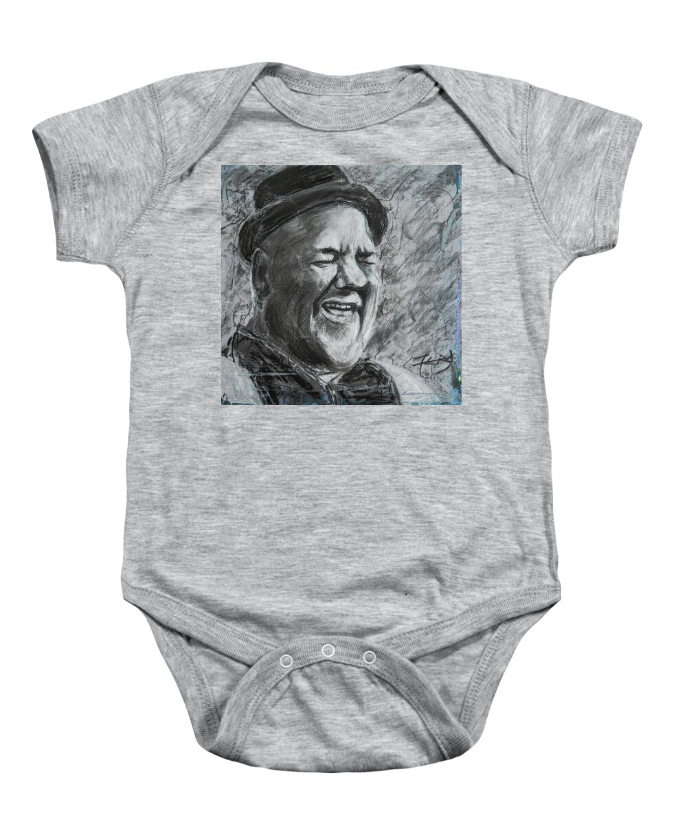 Acrylic Baby Onesie featuring the painting Jimmie by Robert FERD Frank