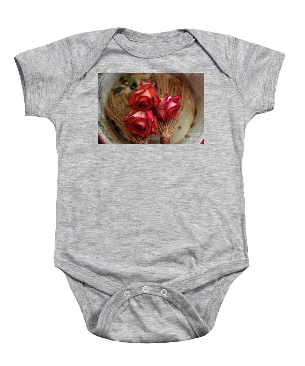 Roses Baby Onesie featuring the photograph Just for You by Diana Mary Sharpton