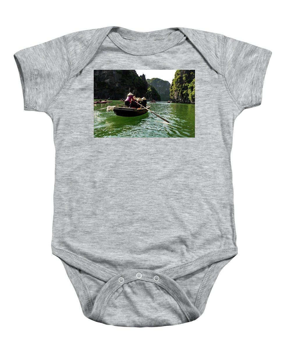 Vietnam Baby Onesie featuring the photograph Between Land And Sea - Bai Tu Long Bay, Vietnam by Earth And Spirit