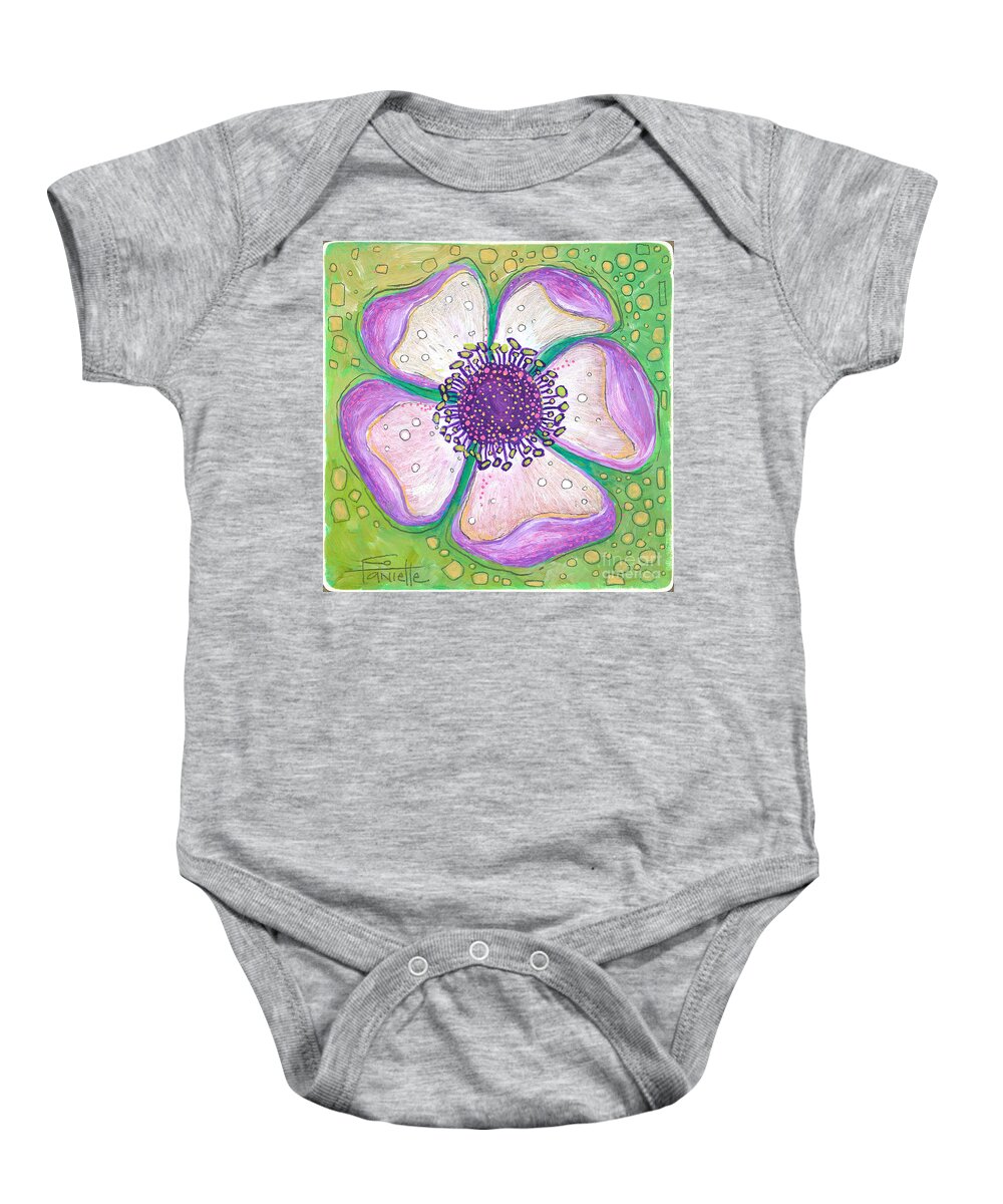 Flower Painting Baby Onesie featuring the painting Kindness by Tanielle Childers