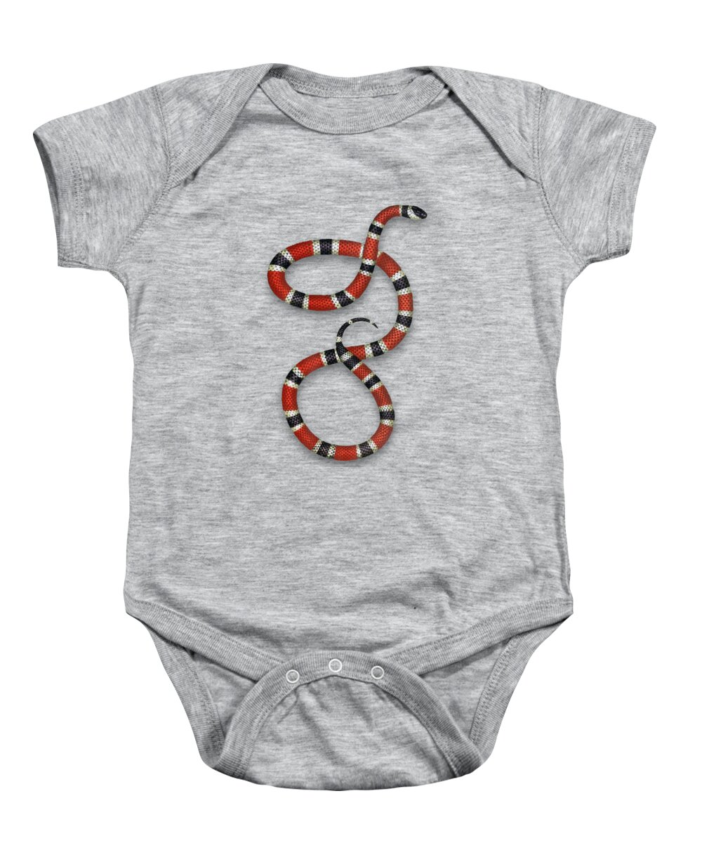T Shirt Baby Onesie featuring the painting Kingsnakes Milksnakes Coral Snakes by Tony Rubino