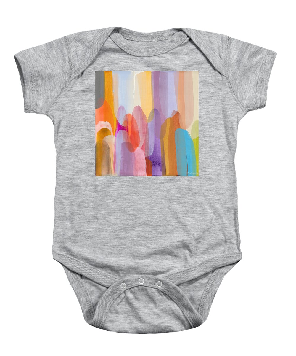 Abstract Baby Onesie featuring the painting Kinship by Claire Desjardins
