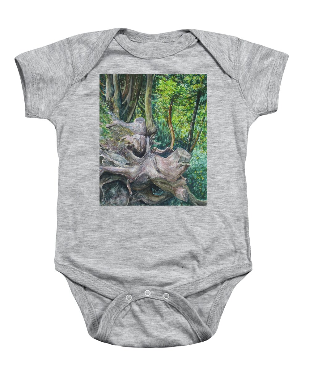 Baby Onesie featuring the painting Knots by Douglas Jerving