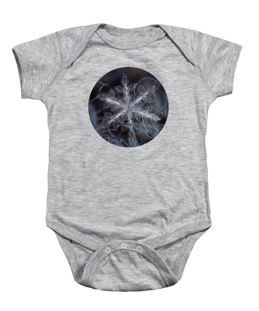 Snowflake Baby Onesie featuring the photograph Leaves of ice by Alexey Kljatov