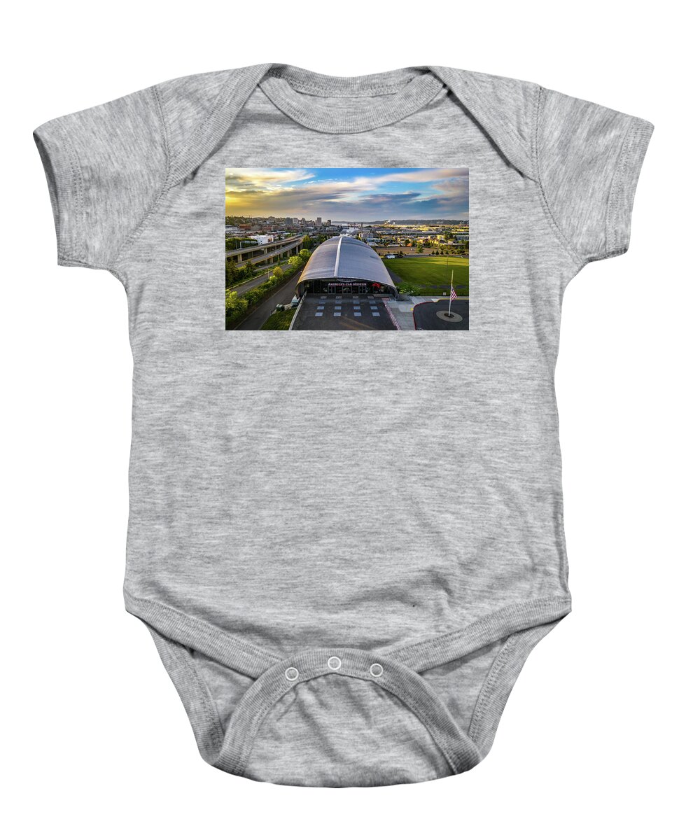 Drone Baby Onesie featuring the photograph LeMay-America's Car Museum 3 by Clinton Ward