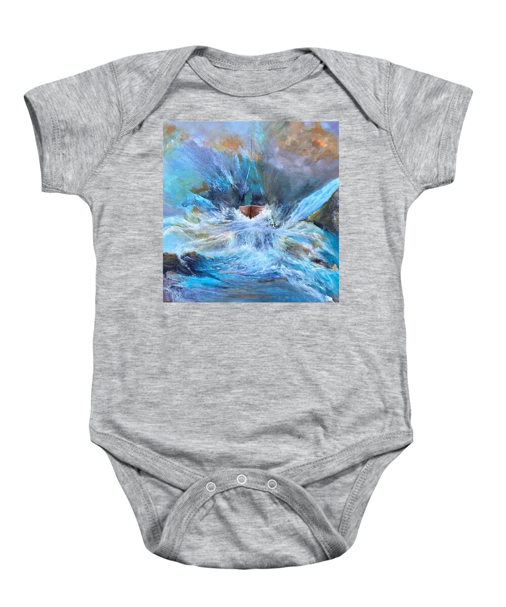 Acrylic Baby Onesie featuring the painting Liberated by Soraya Silvestri