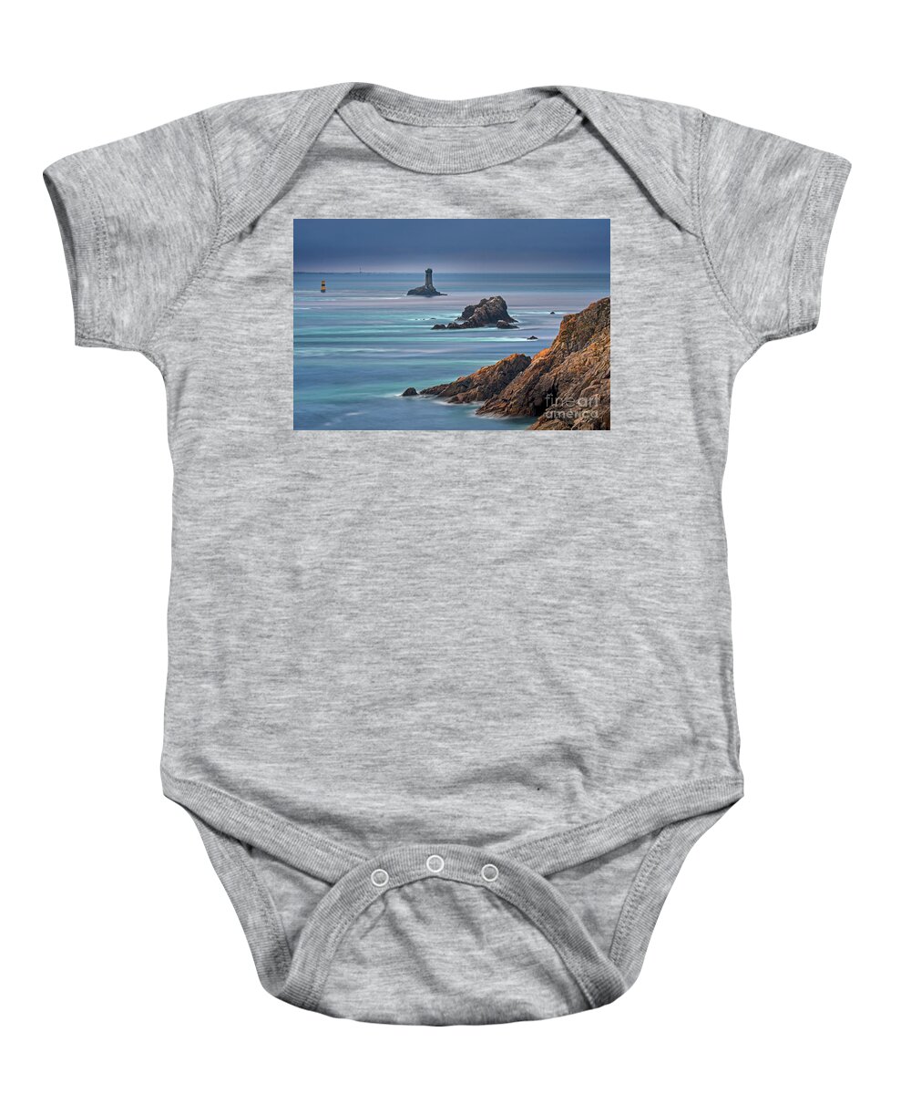 Pointe Du Raz Baby Onesie featuring the photograph Lighthouse La Vieille, Brittany by Arterra Picture Library