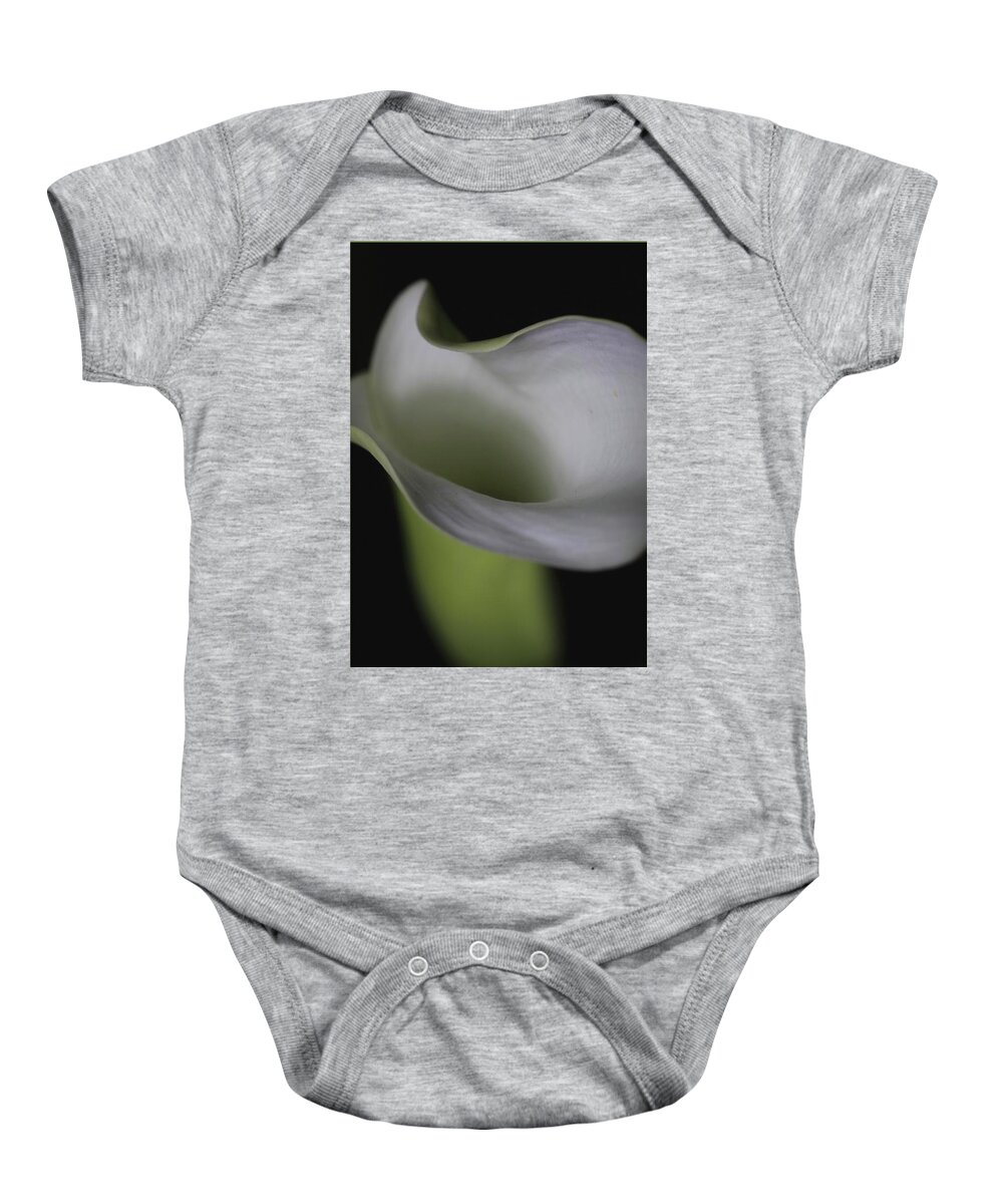 Botanical Baby Onesie featuring the photograph Lily Green Grey by Julie Powell