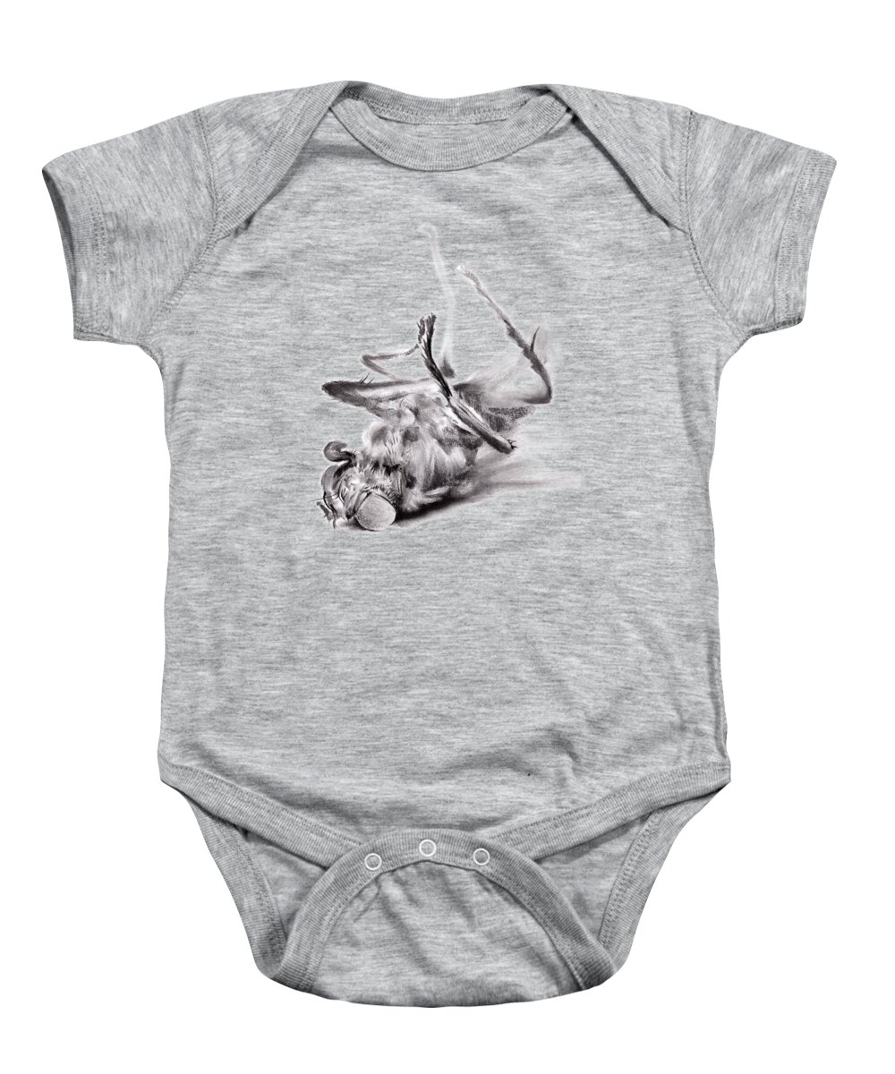Figurative Baby Onesie featuring the drawing Little Things Too, Senescence 11 by Paul Davenport