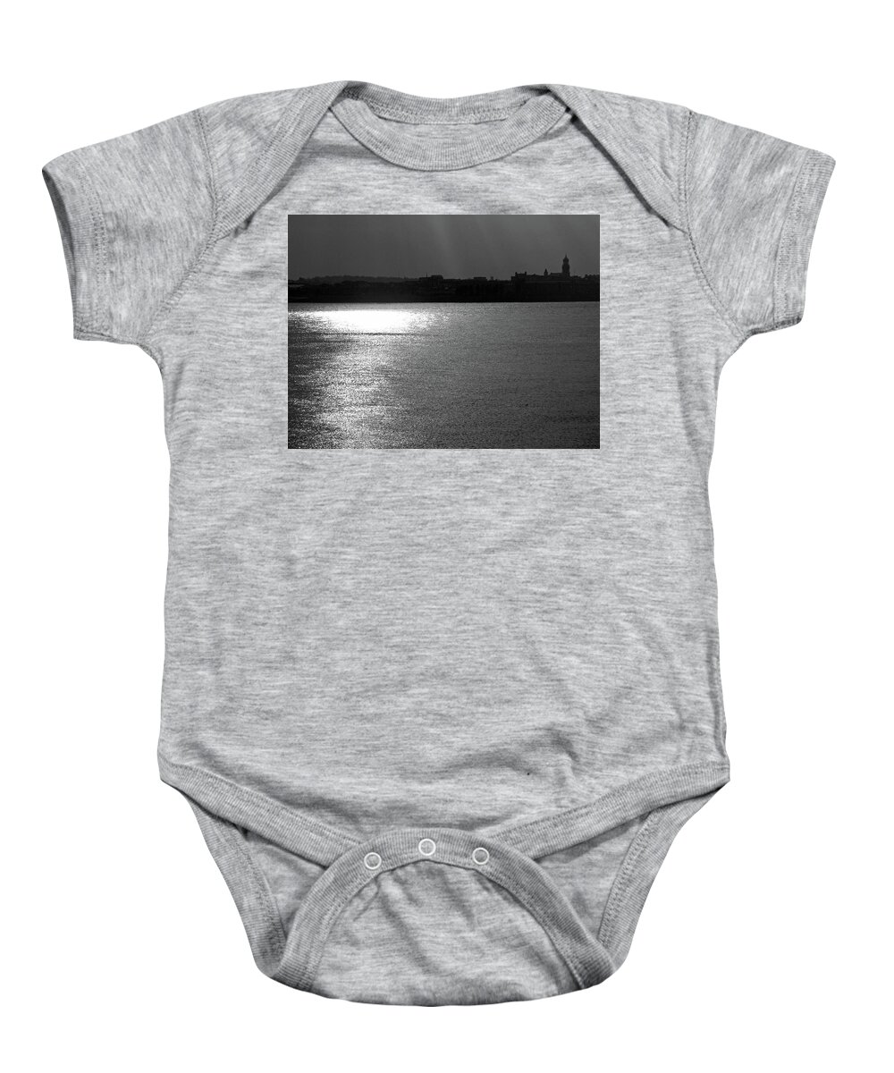 Liverpool Baby Onesie featuring the photograph LIVERPOOL. River Mersey. Sunlight. by Lachlan Main