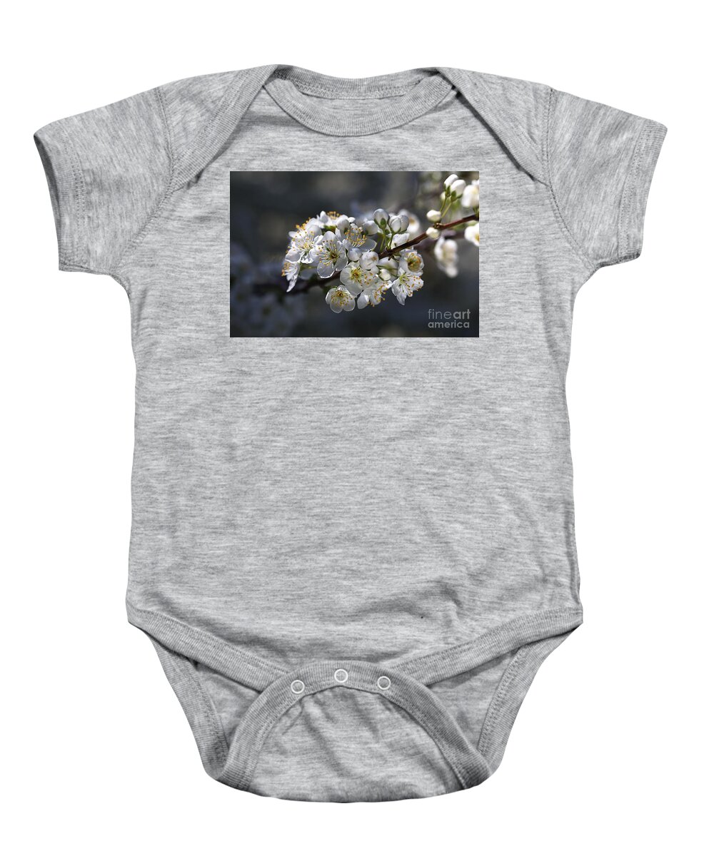 Bubbleblue Baby Onesie featuring the photograph Living In Sring by Joy Watson
