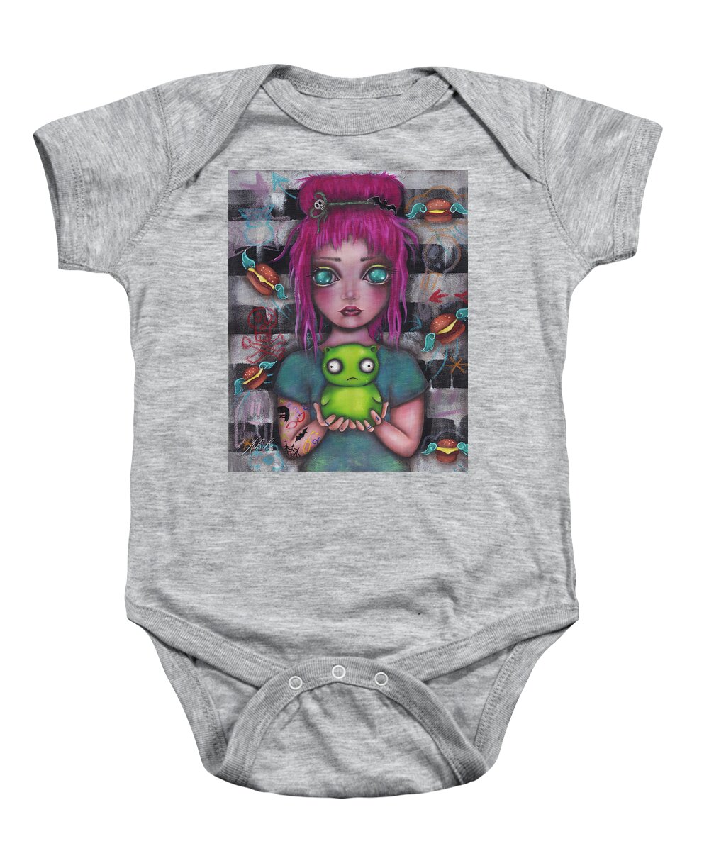 Fan Art Baby Onesie featuring the painting Louise by Abril Andrade