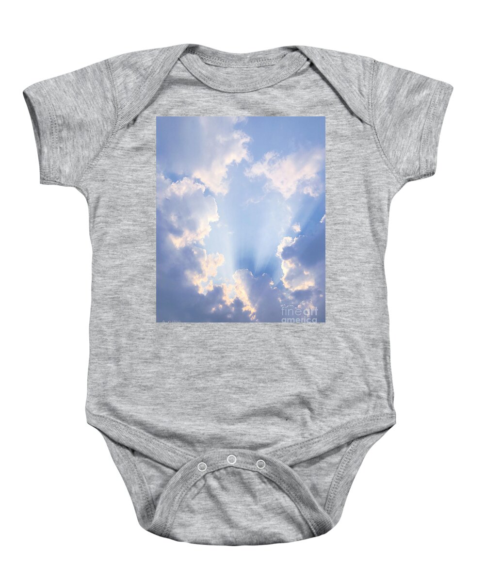 Clouds Baby Onesie featuring the photograph Love in the Clouds #2 by Dorrene BrownButterfield