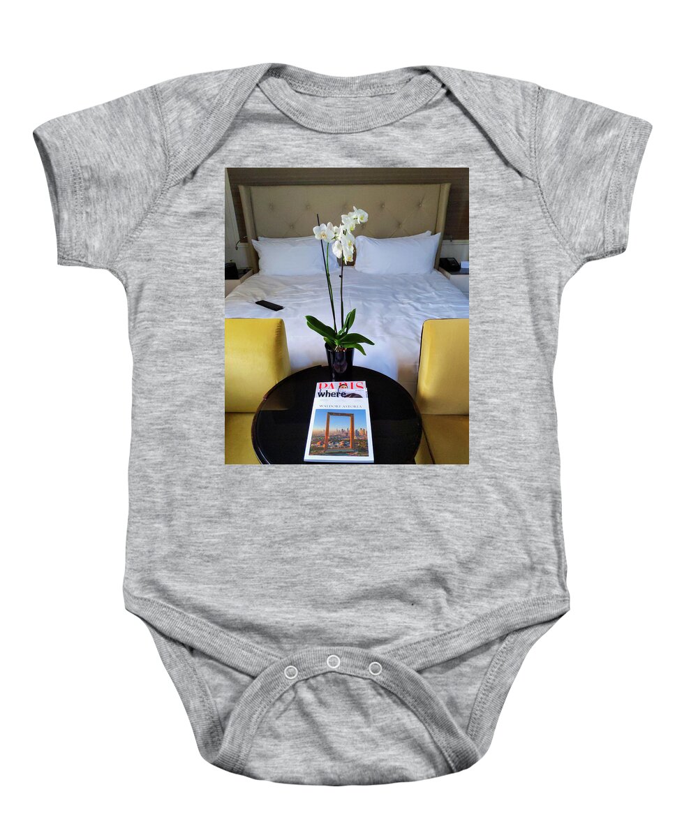 Table Baby Onesie featuring the photograph Luxurious Getaway by Portia Olaughlin