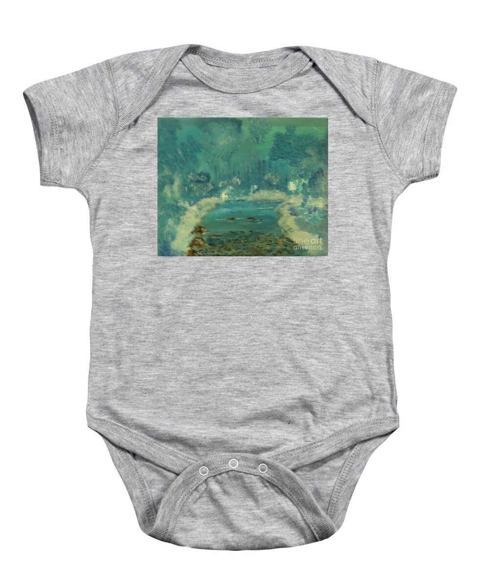 Ice Baby Onesie featuring the painting Magical Ice Painting # 320 by Donald Northup