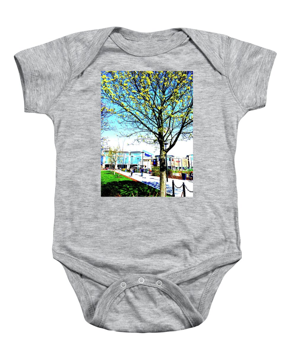 Mall Baby Onesie featuring the photograph Mall In Warsaw, Poland In Spring by John Siest