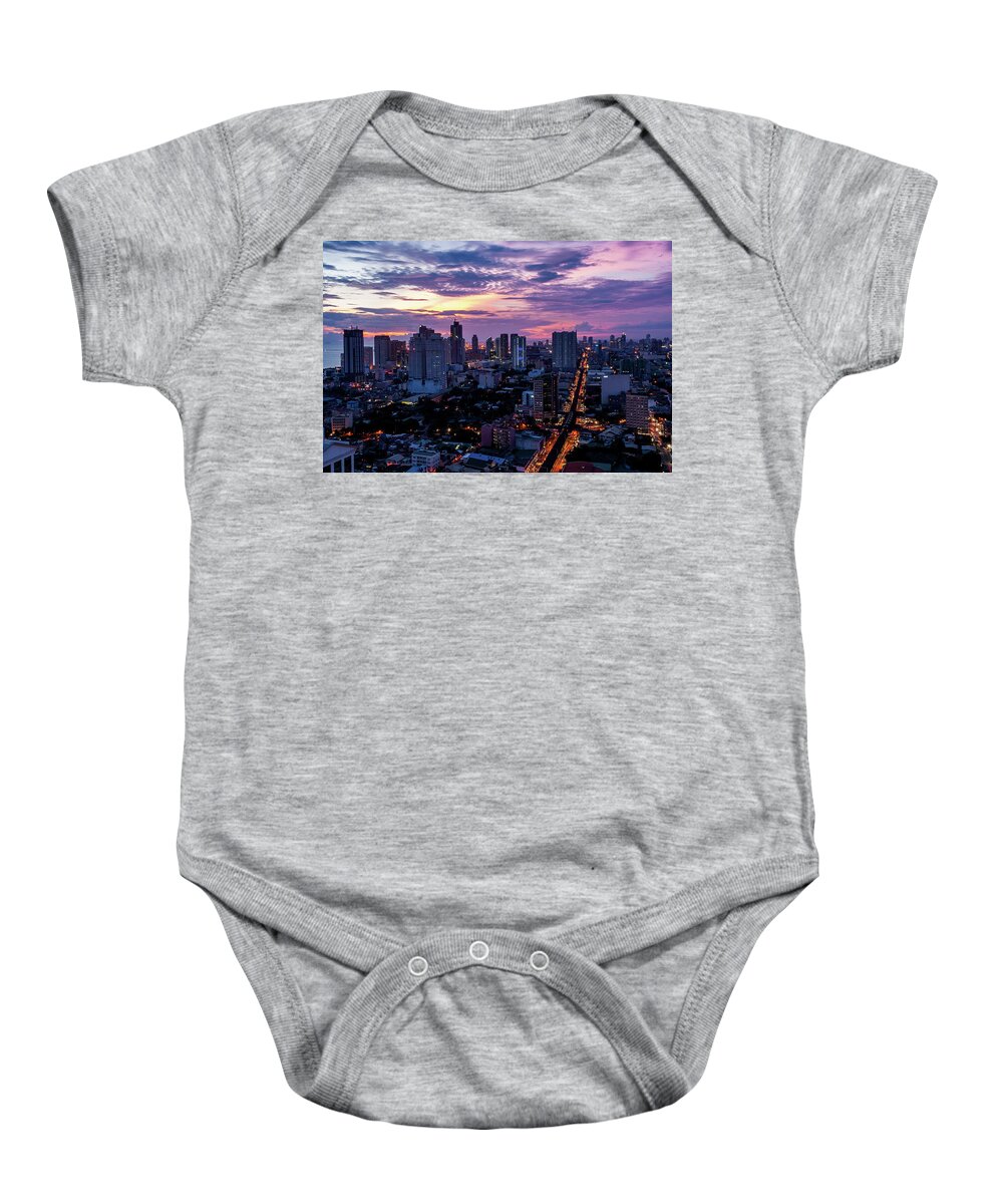 Philippines Baby Onesie featuring the photograph Manla Cityscape by Arj Munoz