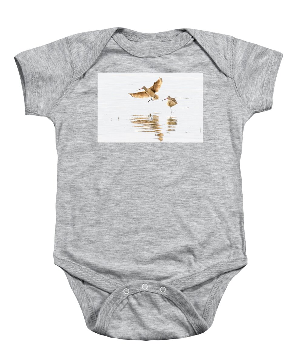  Baby Onesie featuring the photograph Marbled Godwit by Jim Miller
