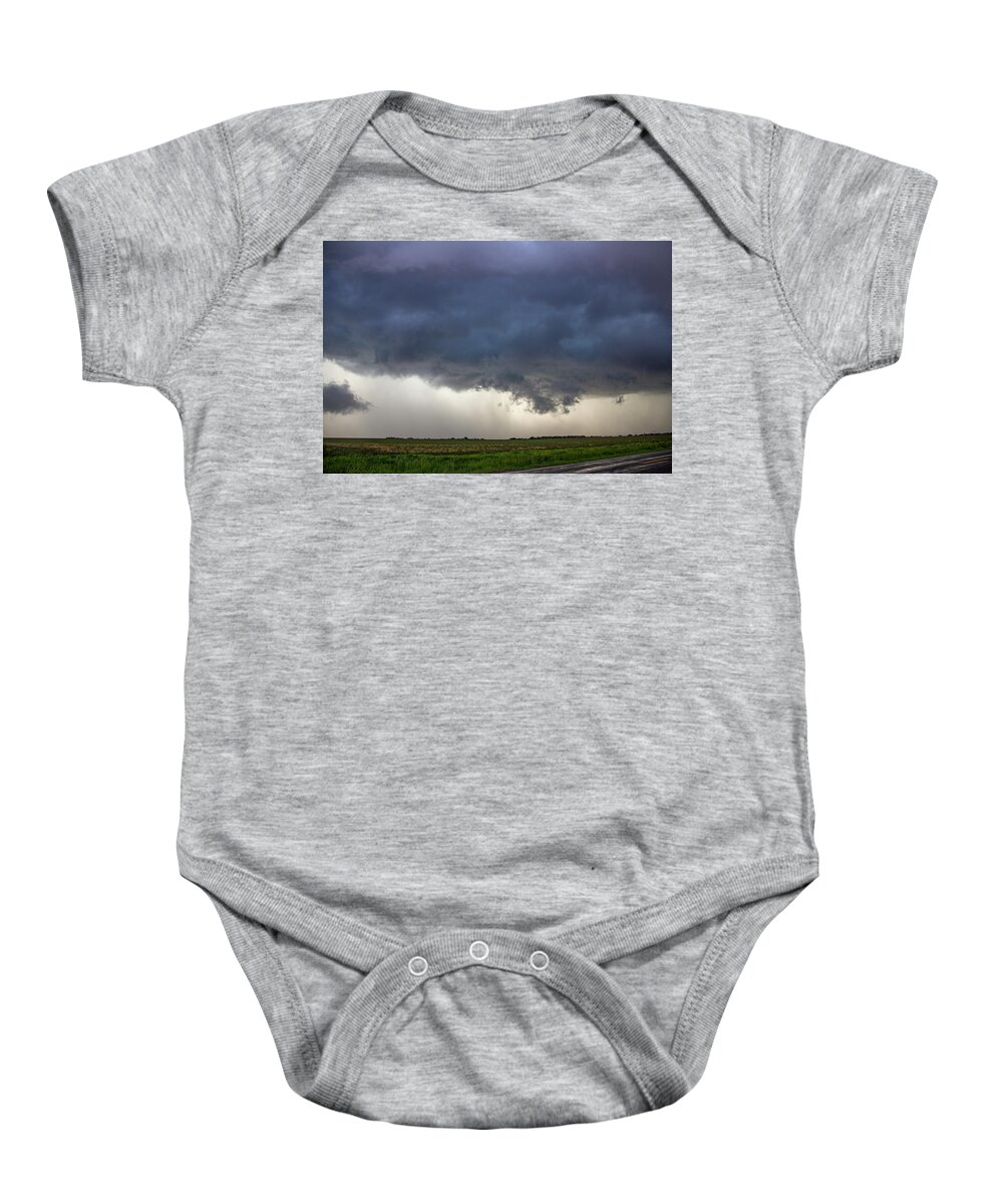 Nebraskasc Baby Onesie featuring the photograph McLuvn Nebraska Thunderstorms 037 by NebraskaSC