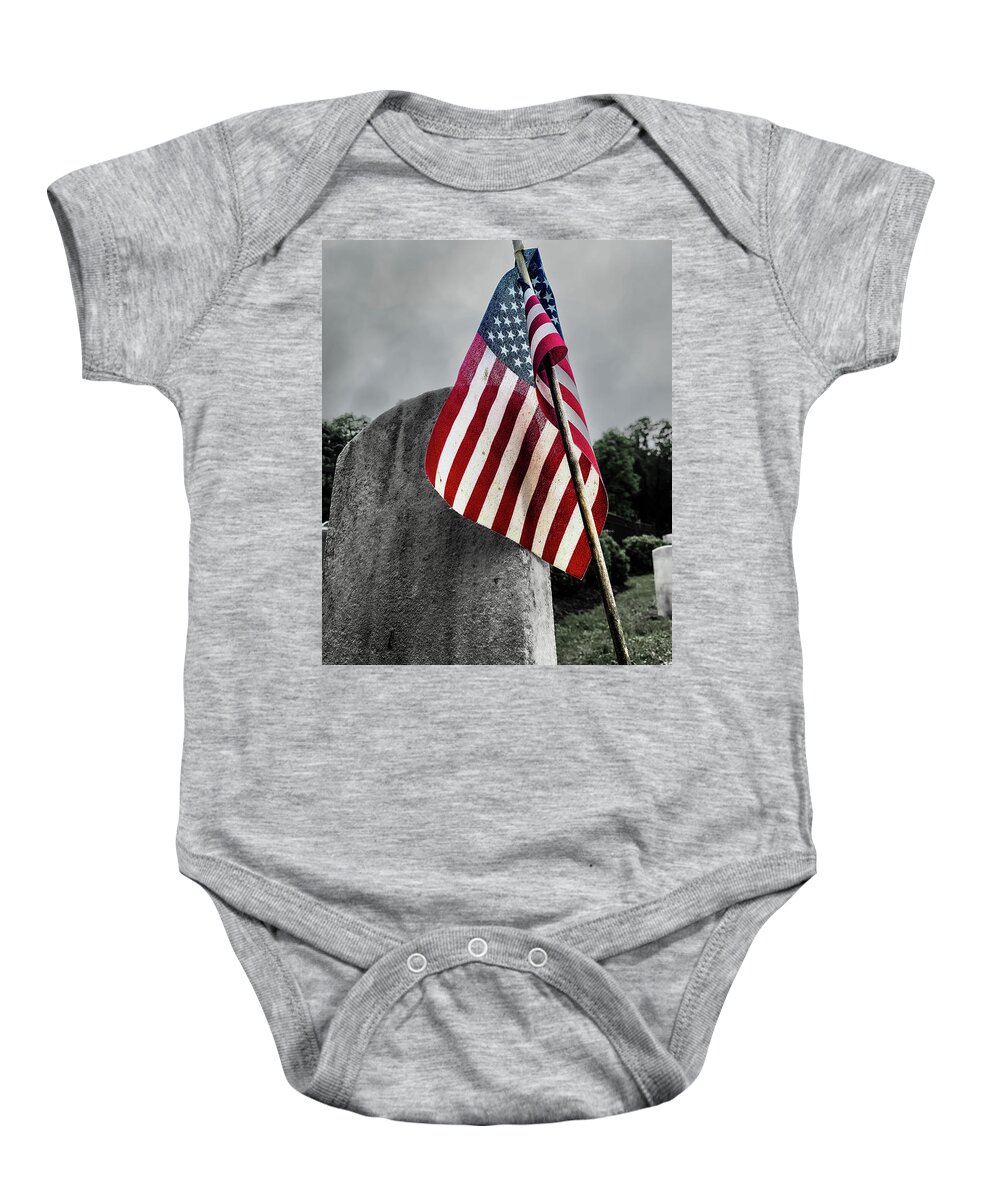 Flag Baby Onesie featuring the photograph Memorial Day by Jim Feldman