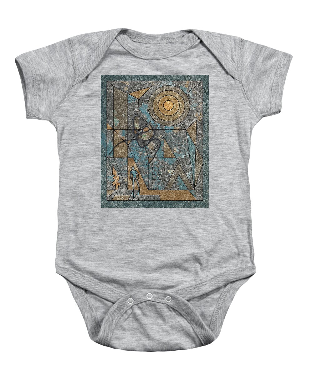 Outlooks Baby Onesie featuring the digital art Menace by David Squibb