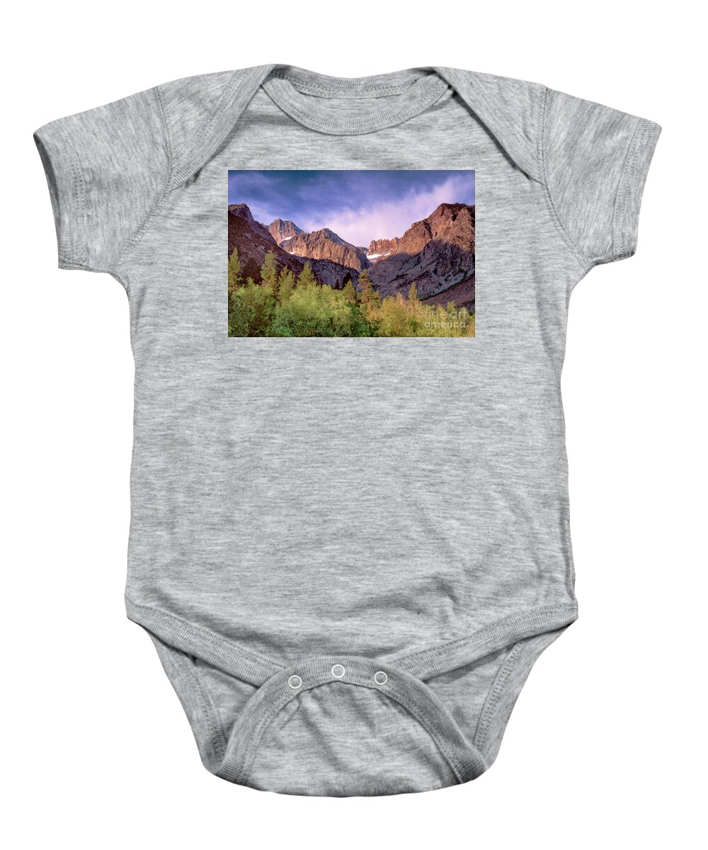 Dave Welling Baby Onesie featuring the photograph Middle Palisades Glacier Eastern Sierras California by Dave Welling