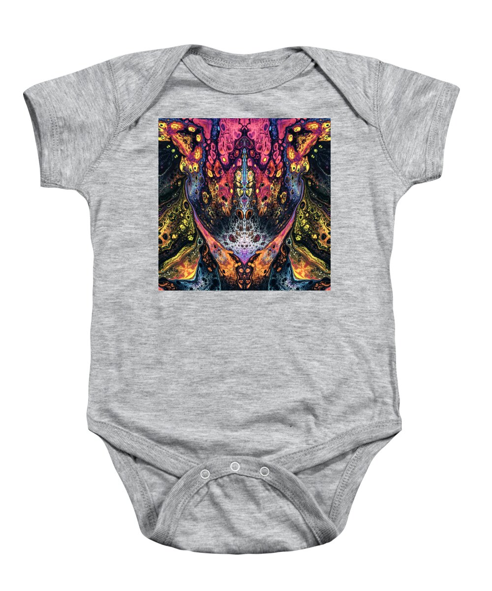 Mind Baby Onesie featuring the digital art Mind of An Alien by Phil Perkins