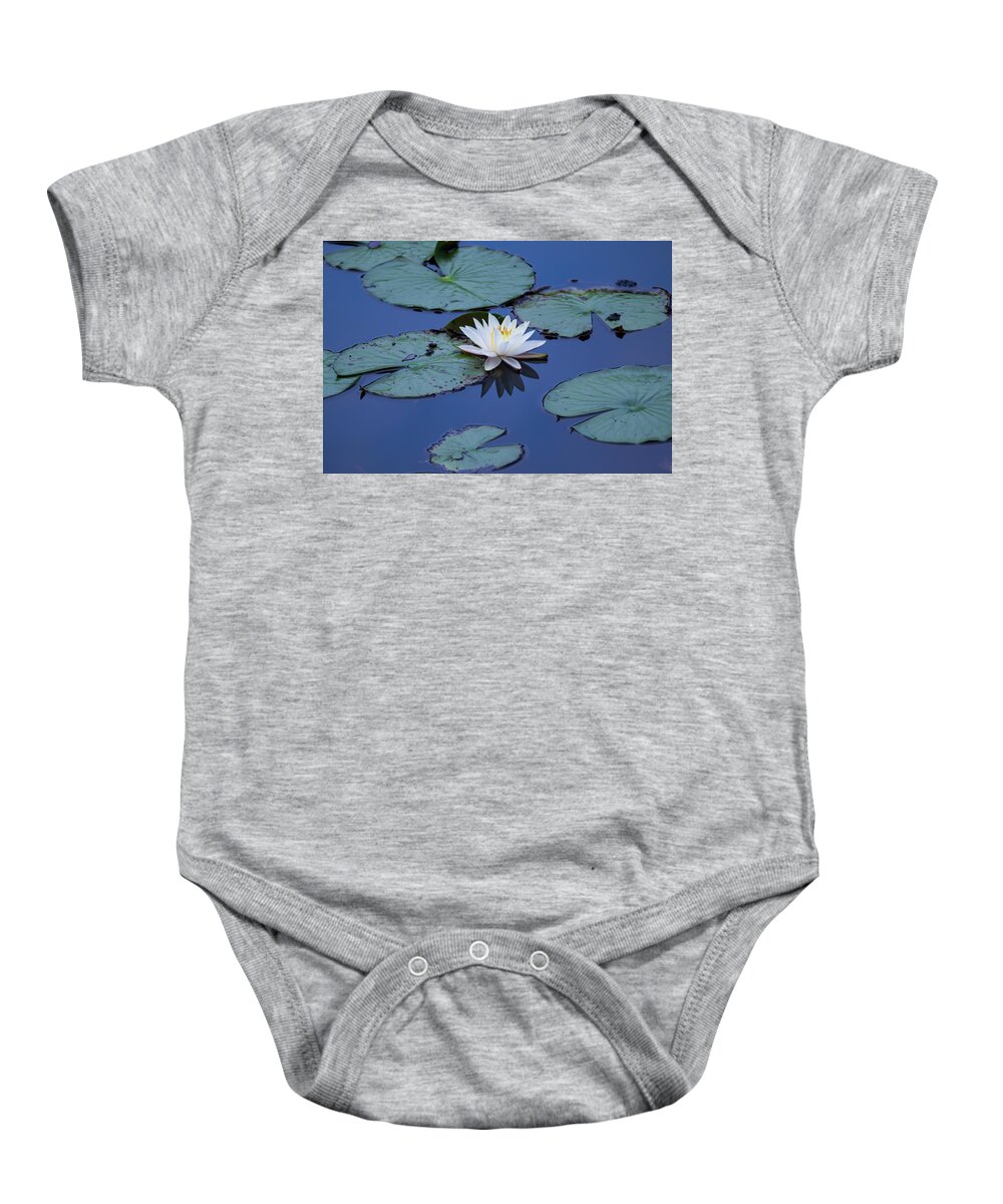 Blue Baby Onesie featuring the photograph Miss Lily Has The Blues by Ed Williams
