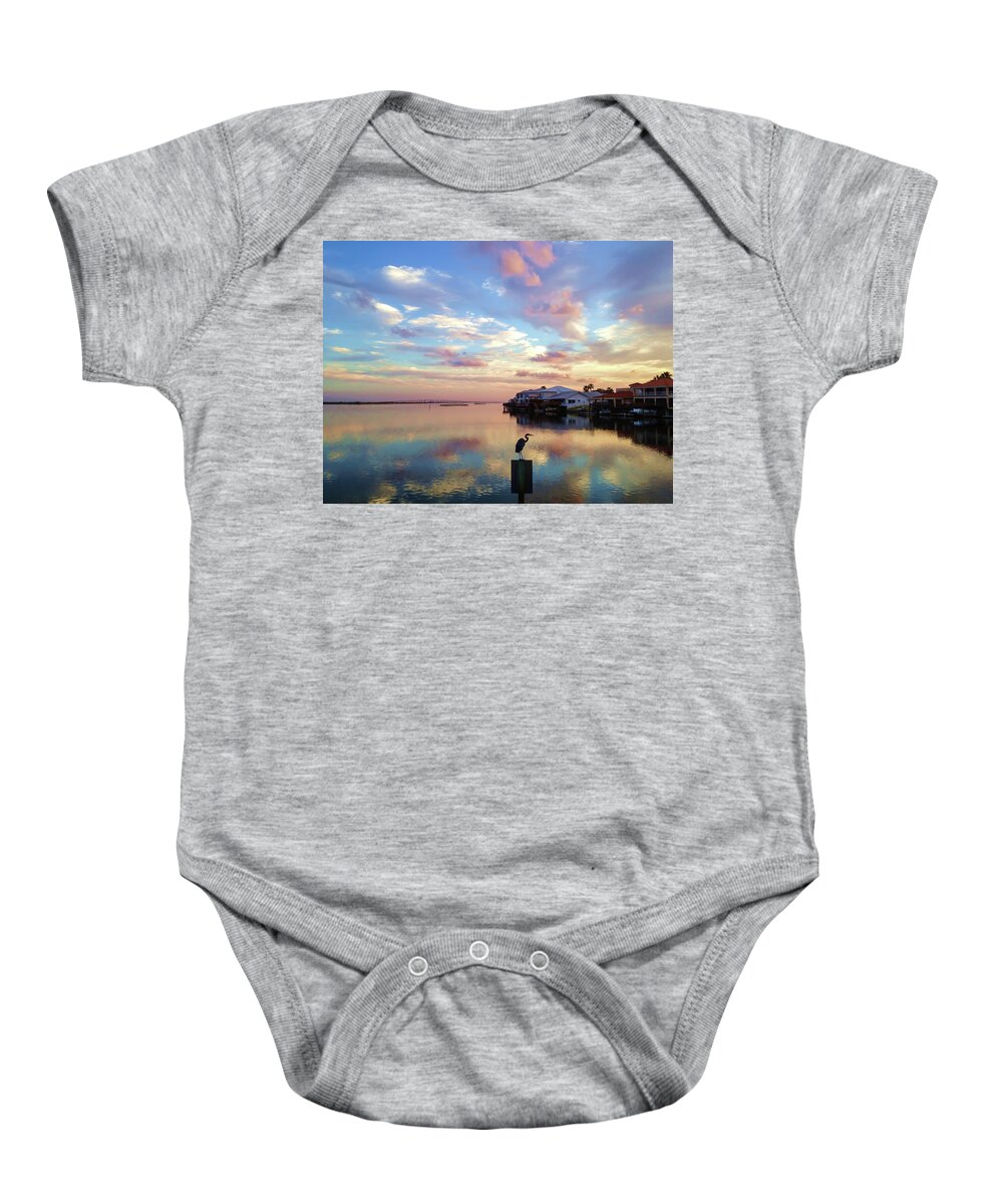 Water Baby Onesie featuring the photograph Morning Reflections by Debra Martz