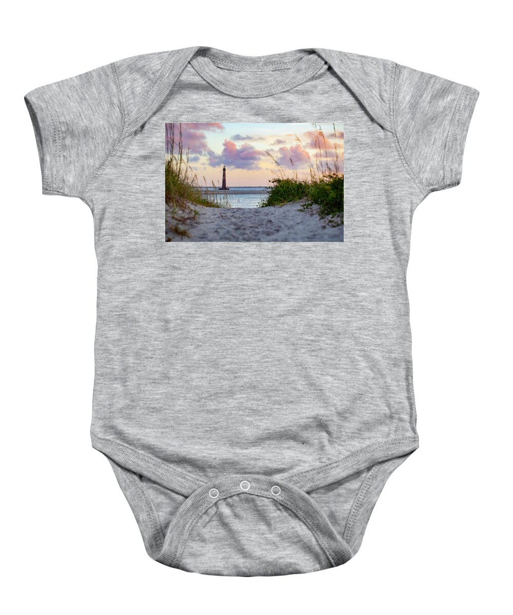 Wall Art Baby Onesie featuring the photograph Morris Island Lighthouse 2 by Marlo Horne