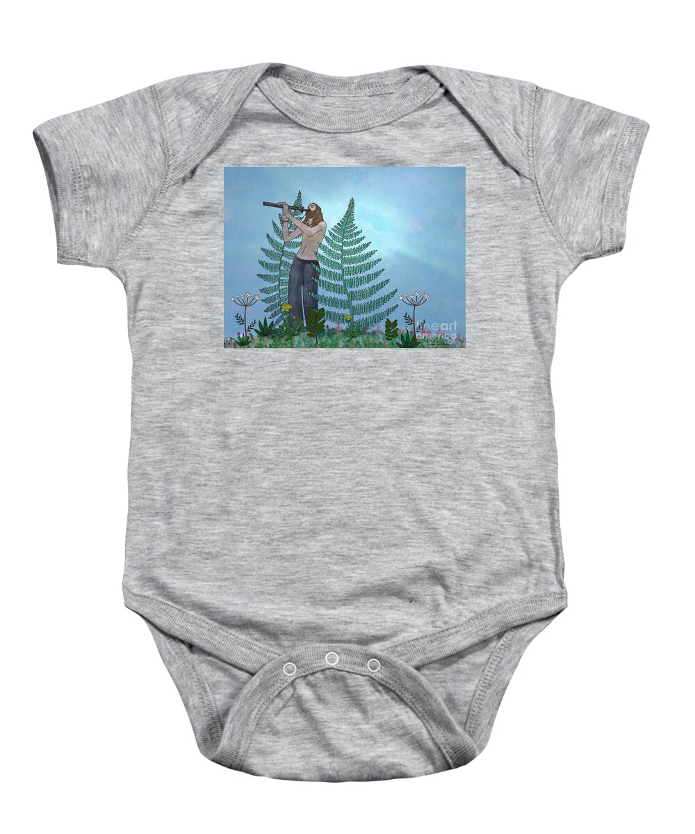 Blue Sky Baby Onesie featuring the photograph Music Man by Megan Dirsa-DuBois