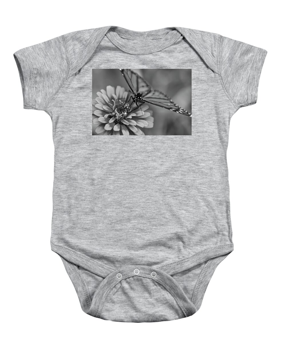 Butterfly Baby Onesie featuring the photograph My Black and White Side by Scott Burd