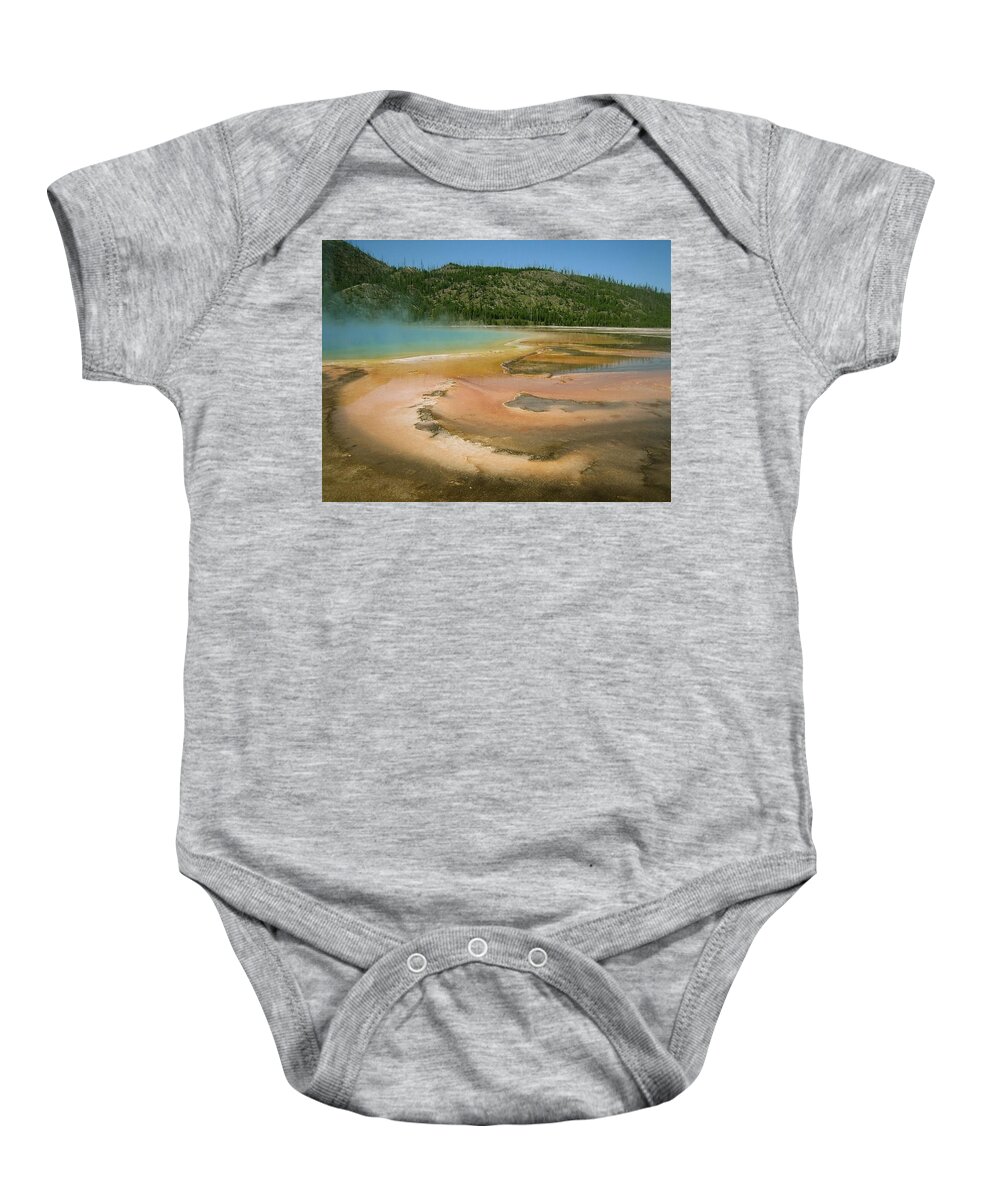 Yellowstone Baby Onesie featuring the photograph Nature As An Abstract Painter by Calvin Boyer