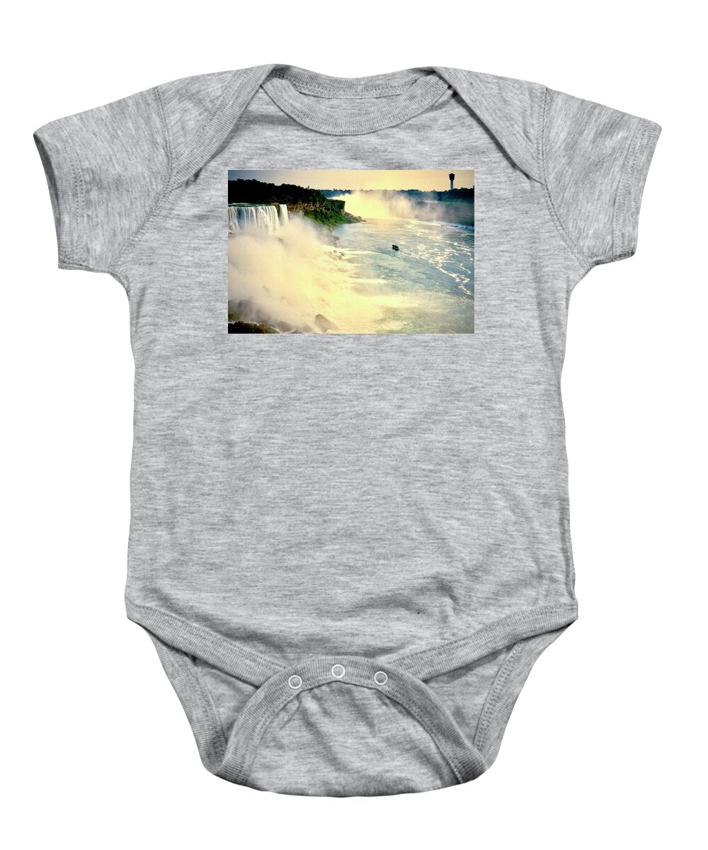  Baby Onesie featuring the photograph Niagra Falls 1984 by Gordon James