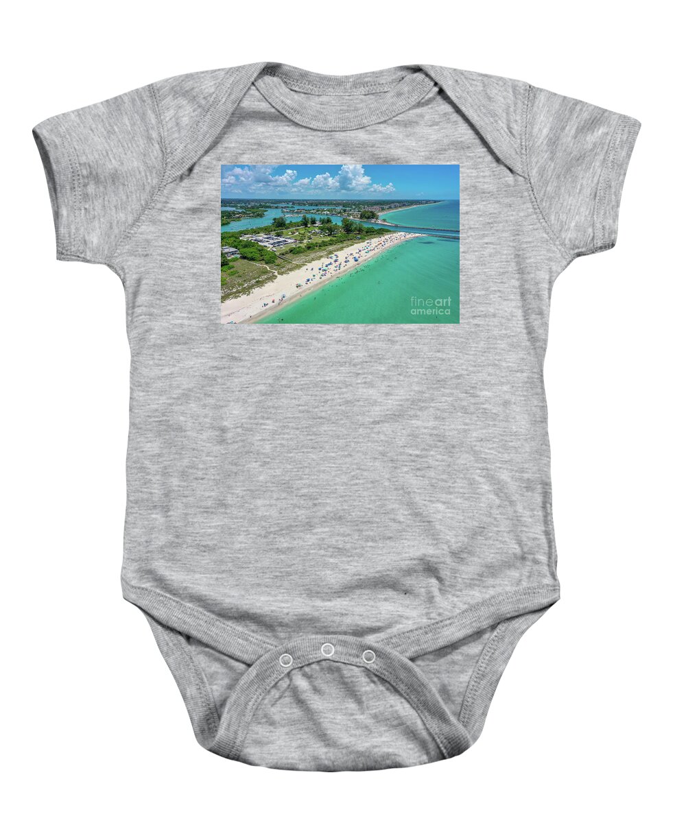 Beach Baby Onesie featuring the photograph North Jetty Beach by Nick Kearns