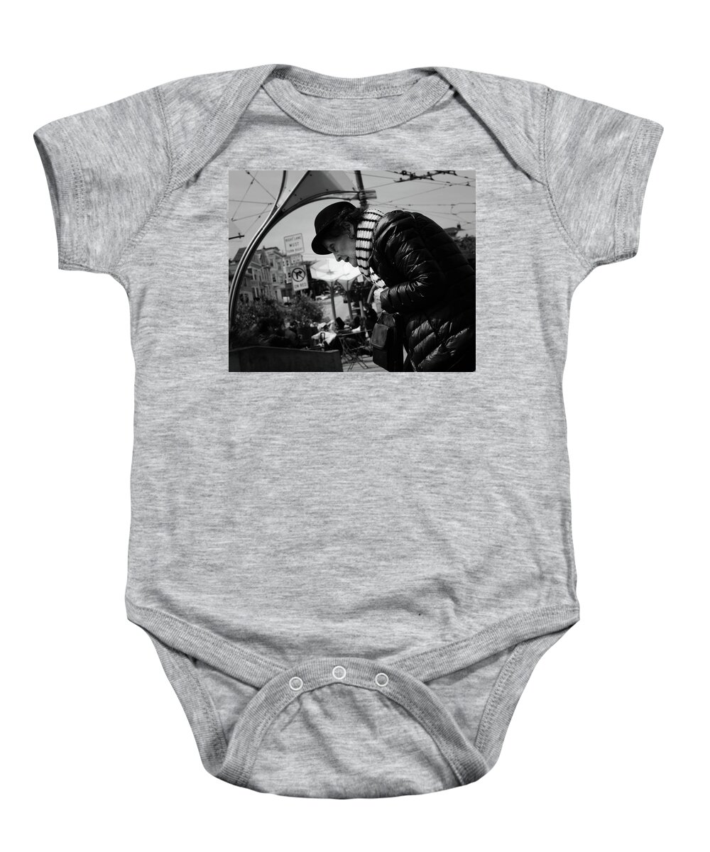 Street Photography Baby Onesie featuring the photograph On her Back by J C