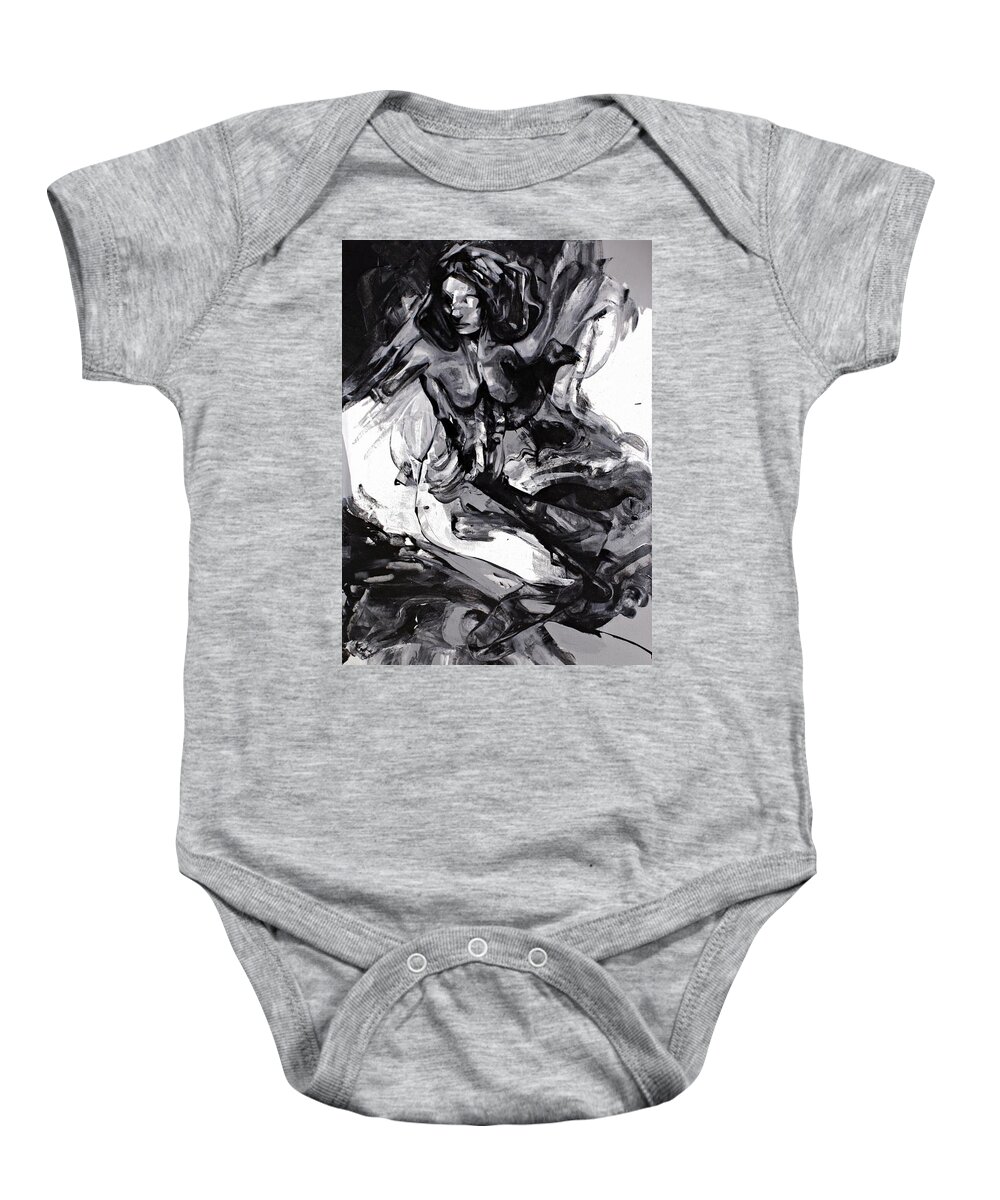 Fly Baby Onesie featuring the painting One Day I Shall Fly by Jeff Klena