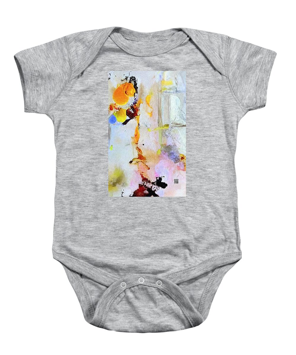 Abstract Baby Onesie featuring the painting Oops by Rafael Salazar