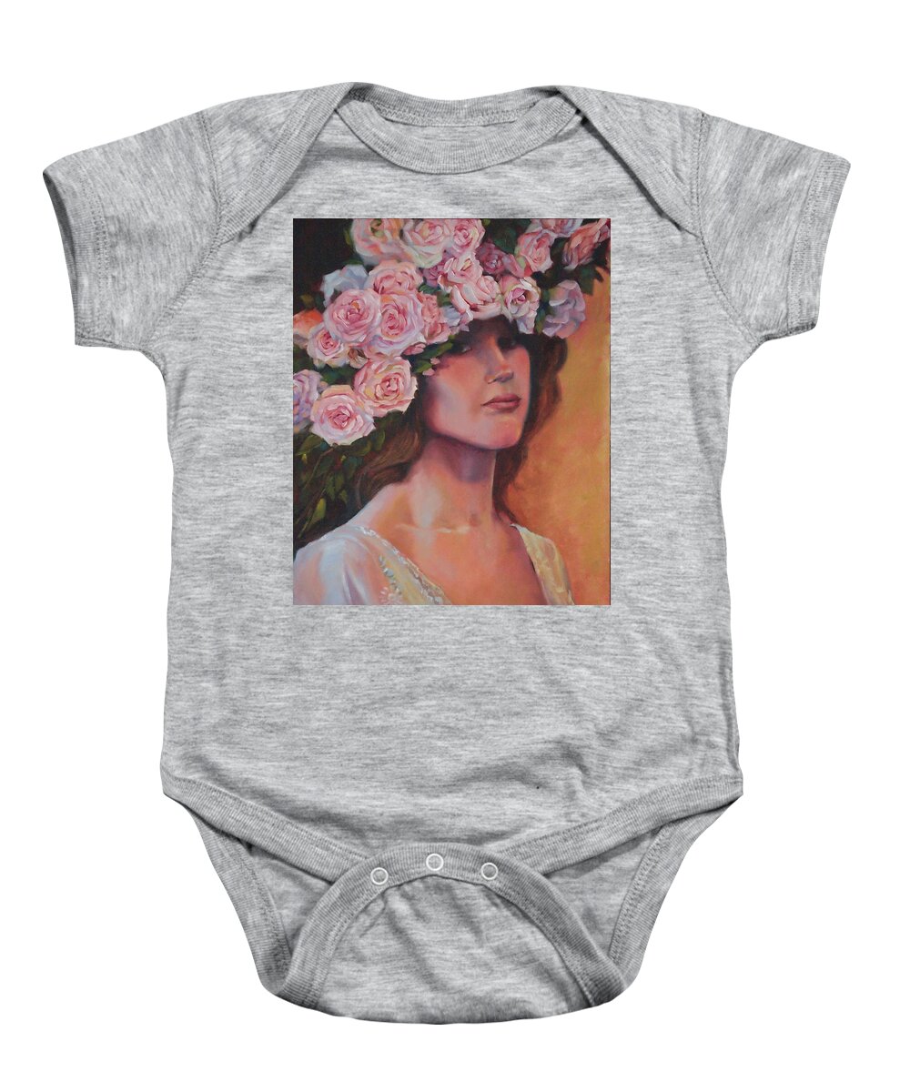 Ophelia Baby Onesie featuring the painting Ophelia Avant la Folie by Marguerite Chadwick-Juner