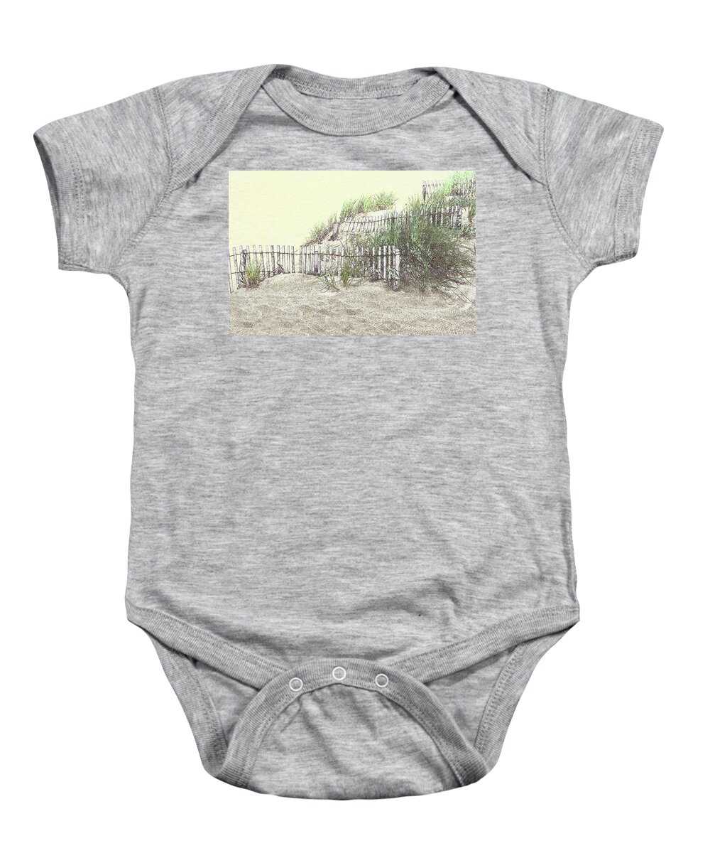North Carolina Baby Onesie featuring the photograph Outer Banks Shore by Minnie Gallman