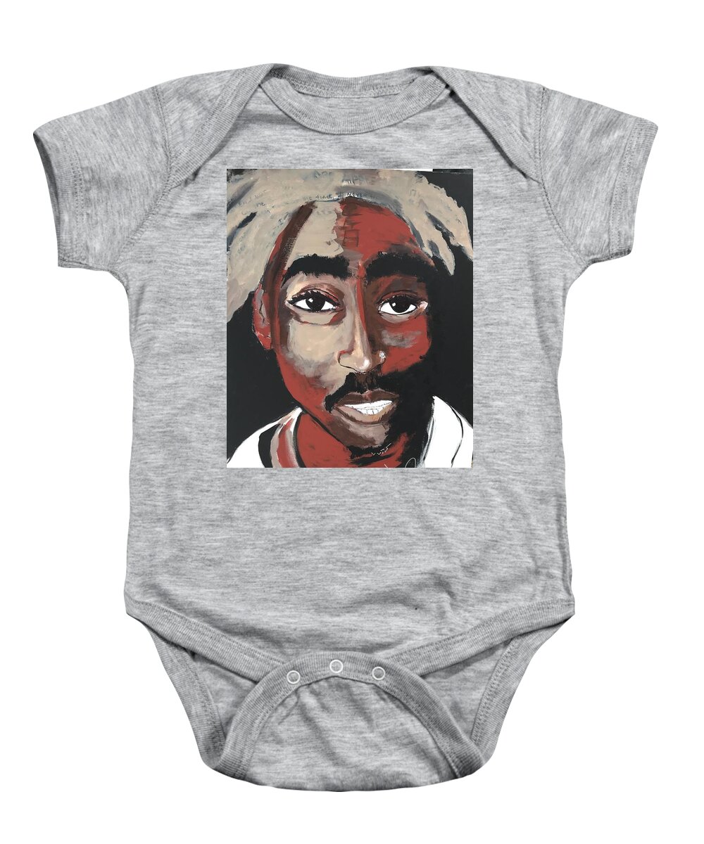  Baby Onesie featuring the painting Pac by Angie ONeal