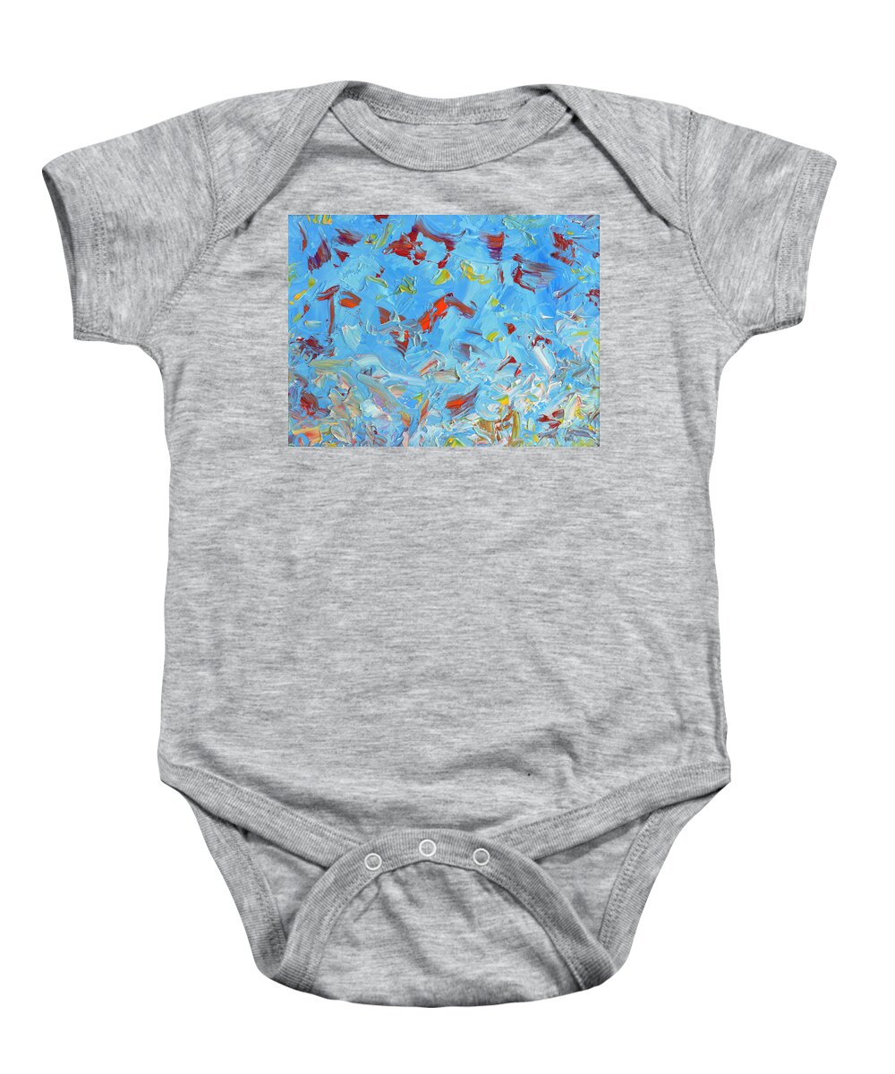 Abstract Baby Onesie featuring the painting Paint number 47 by James W Johnson
