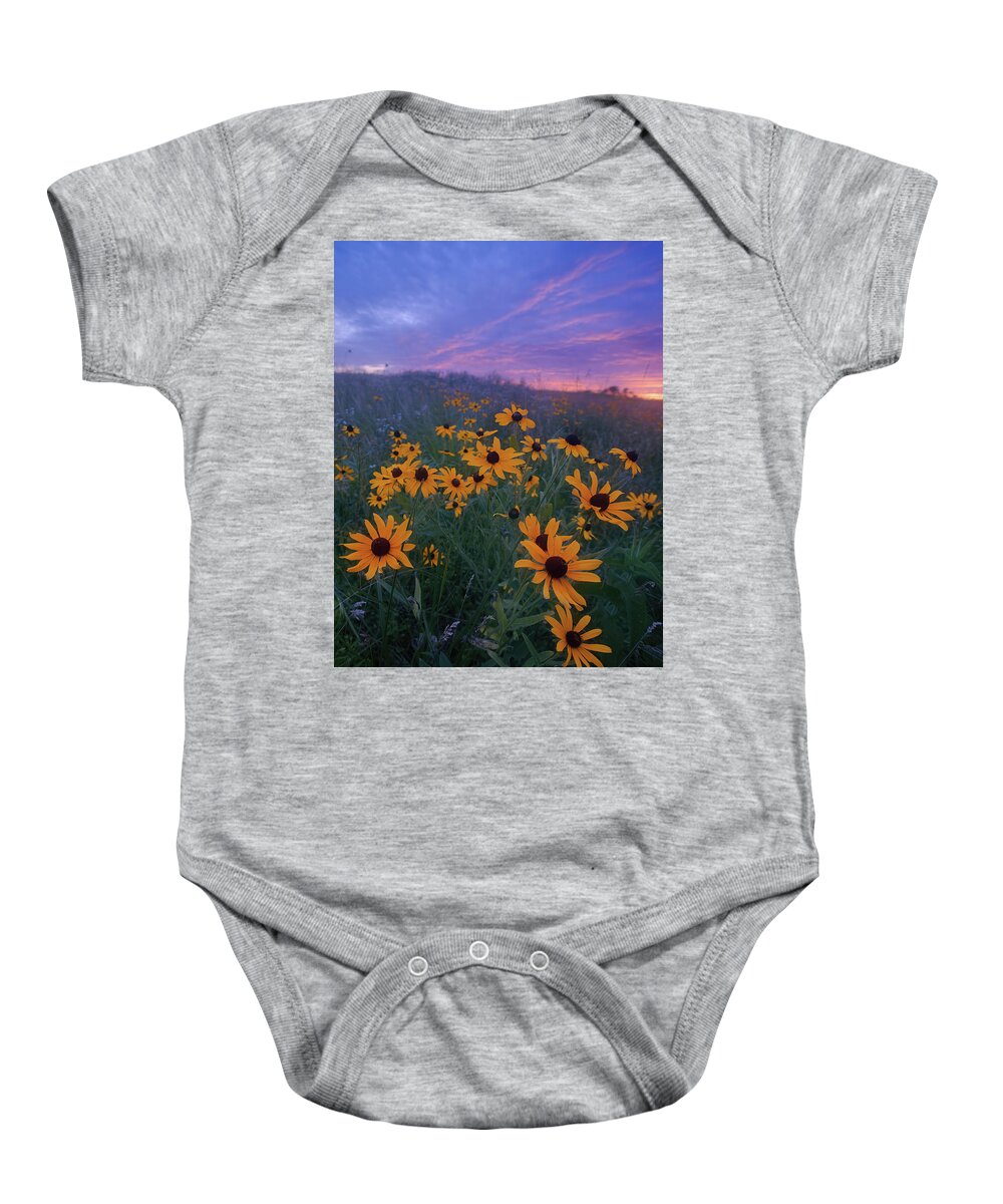 Conservation Area Baby Onesie featuring the photograph Paintbrush Prairie III by Robert Charity