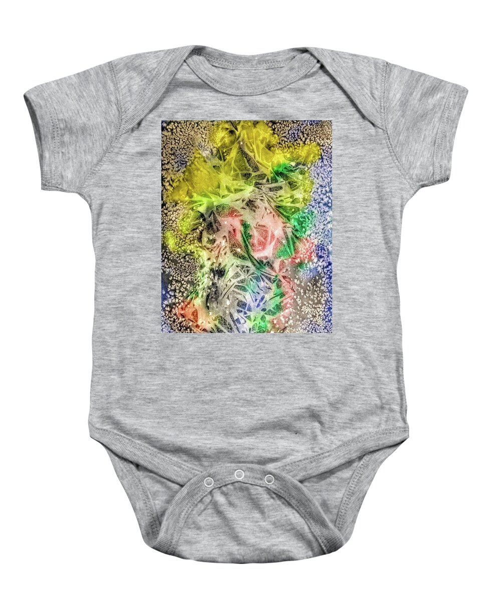 Abstract Baby Onesie featuring the painting Paramata by Eileen Kelly