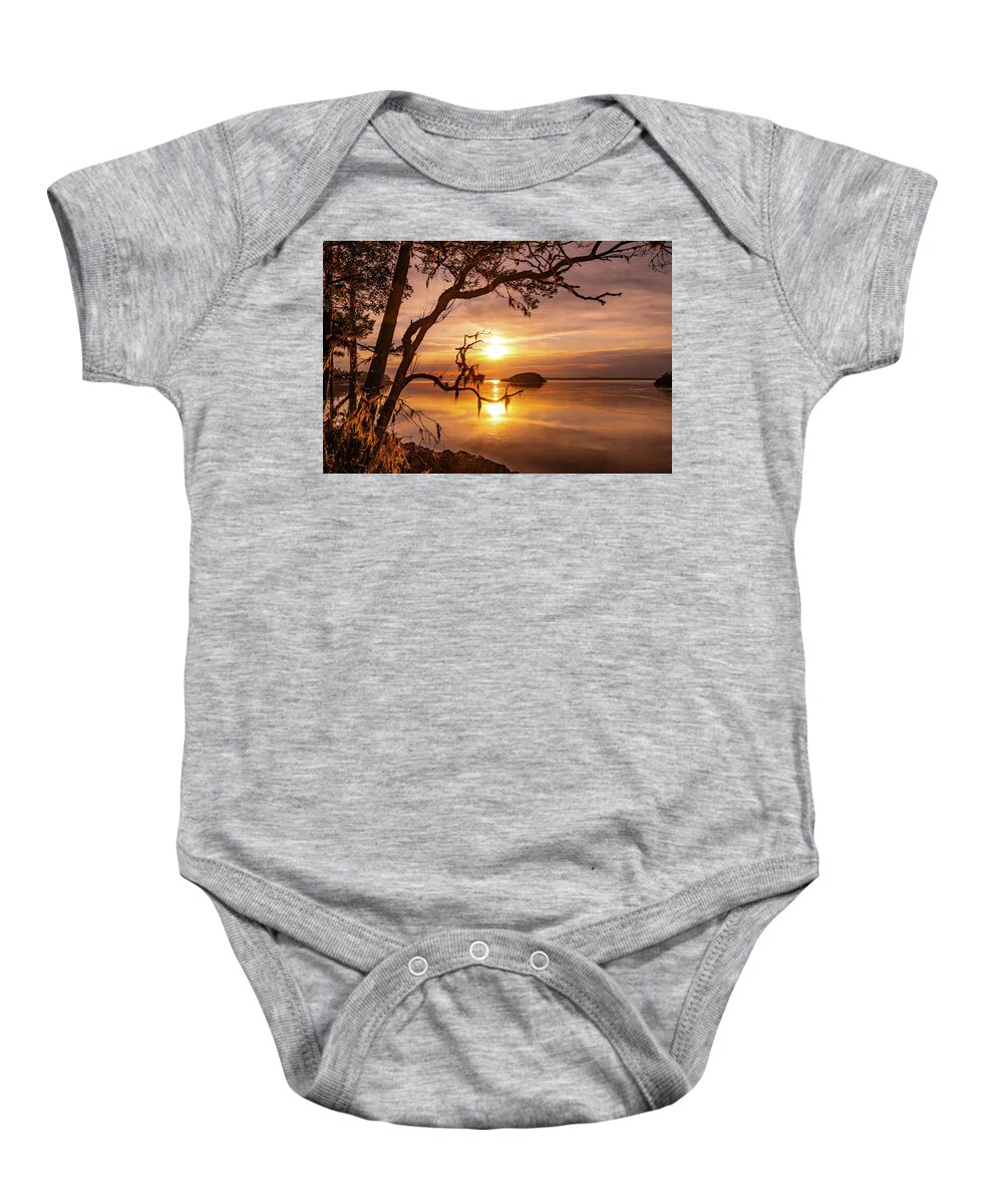 Sunset Baby Onesie featuring the photograph Pass Sunset by Gary Skiff