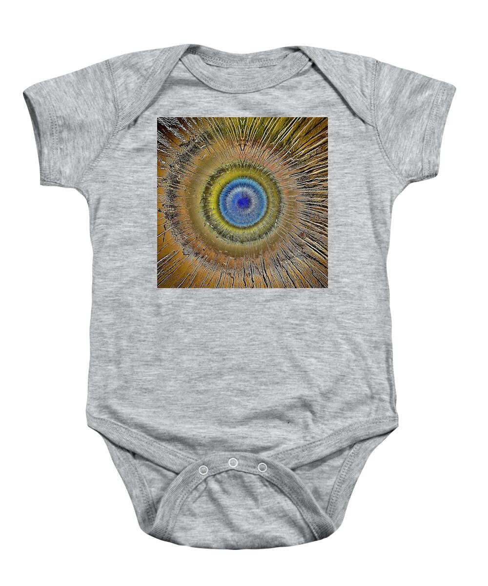 Glass Rings Patterns Colour’s Design Art Baby Onesie featuring the photograph Patterns Two by S J Bryant