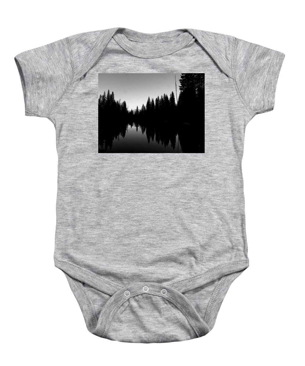 Lake Baby Onesie featuring the photograph Payette Lake Reflections by Amanda R Wright