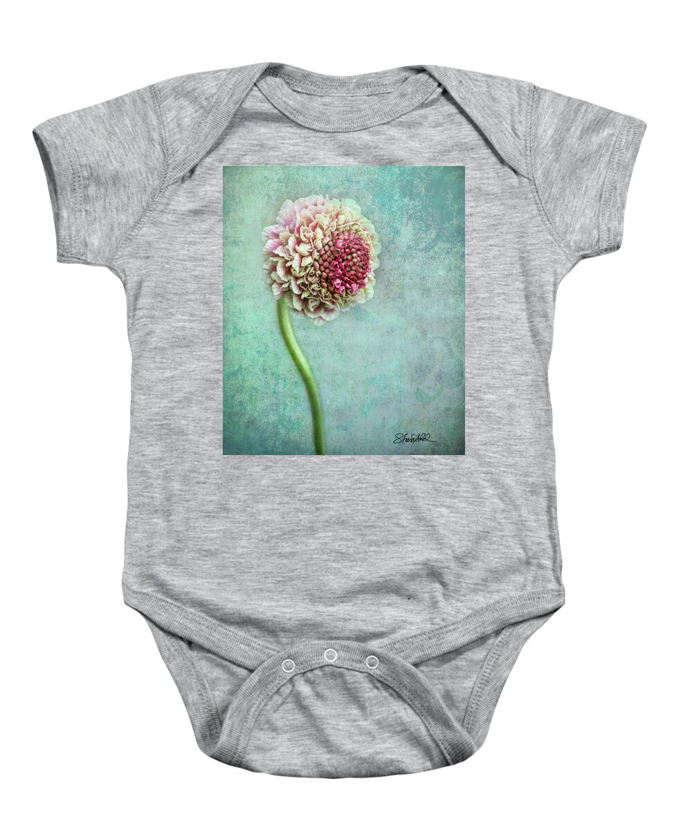 Flowers Baby Onesie featuring the photograph Pink Pincushion by Shara Abel