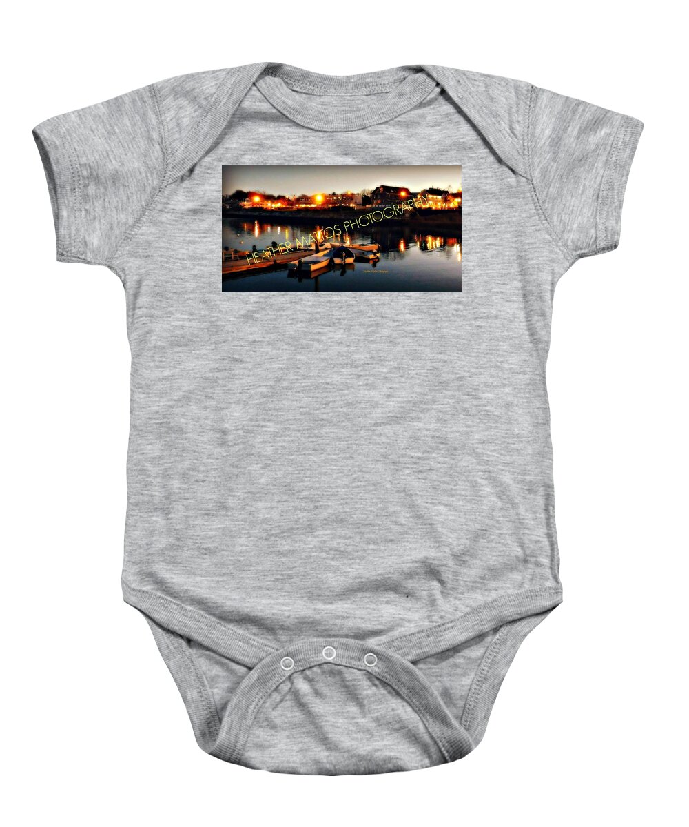 Plymouth Baby Onesie featuring the photograph Plymouth Harbor waterfront by Heather M Photography