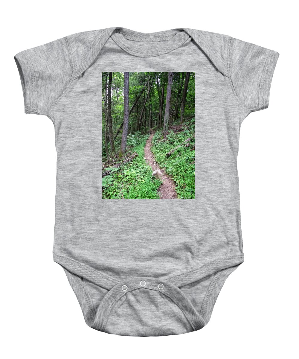 Obed Baby Onesie featuring the photograph Point Trail At Obed 13 by Phil Perkins
